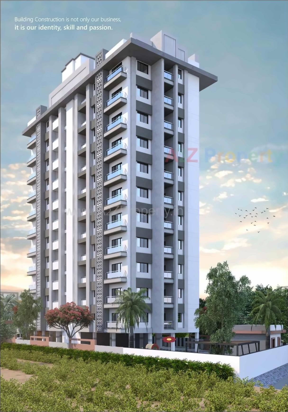 3D Elevation of real estate project Shyamal Heights located at Abrama, Valsad, Gujarat