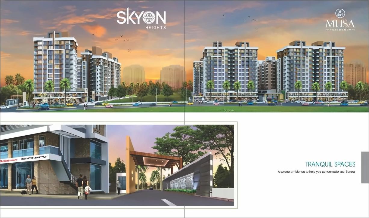 3D Elevation of real estate project Skyon Heights located at Dungra, Valsad, Gujarat