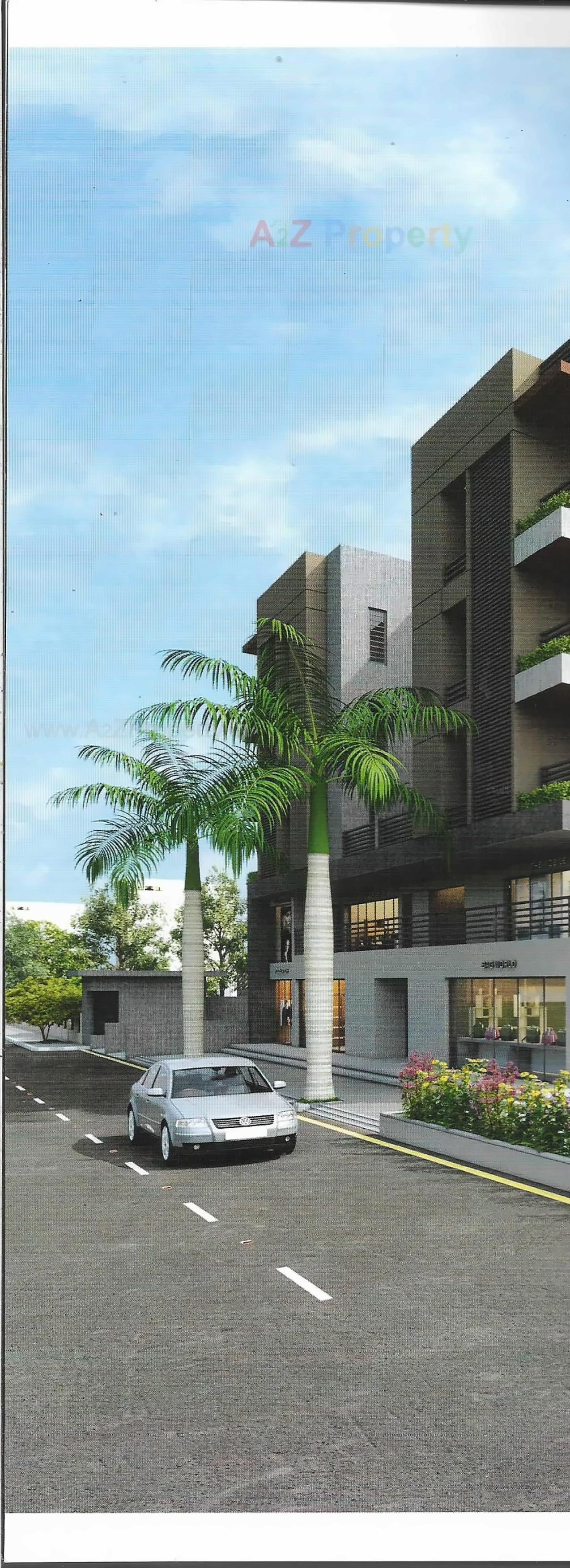 3D Elevation of real estate project Solitair Square located at Dungra, Valsad, Gujarat