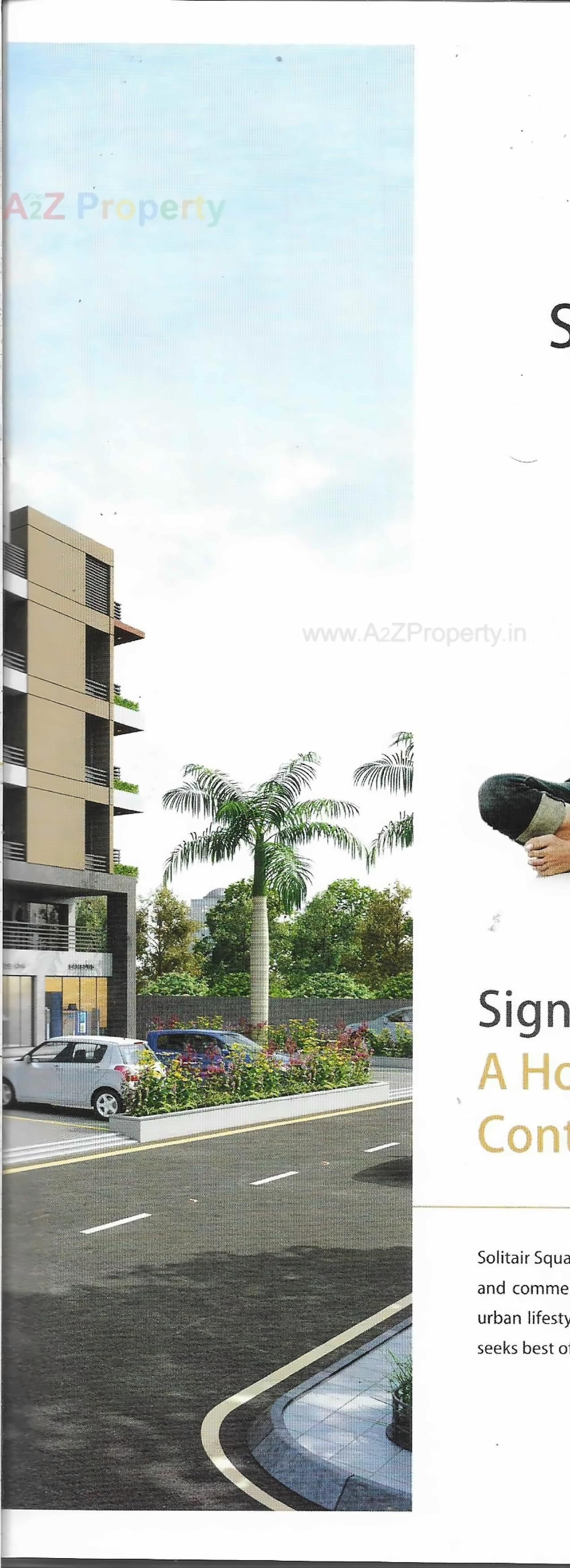 3D Elevation of real estate project Solitair Square located at Dungra, Valsad, Gujarat