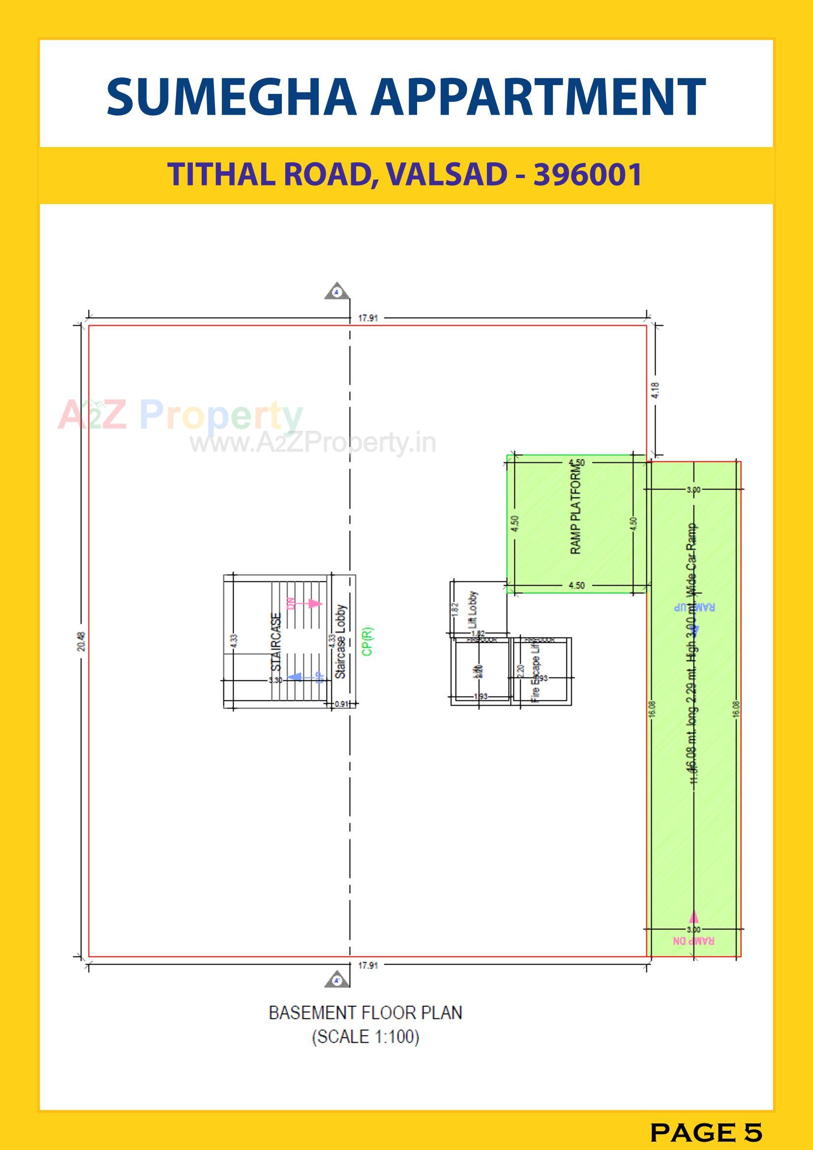 Layout of real estate project Sumegha Apartment located at Valsad, Valsad, Gujarat