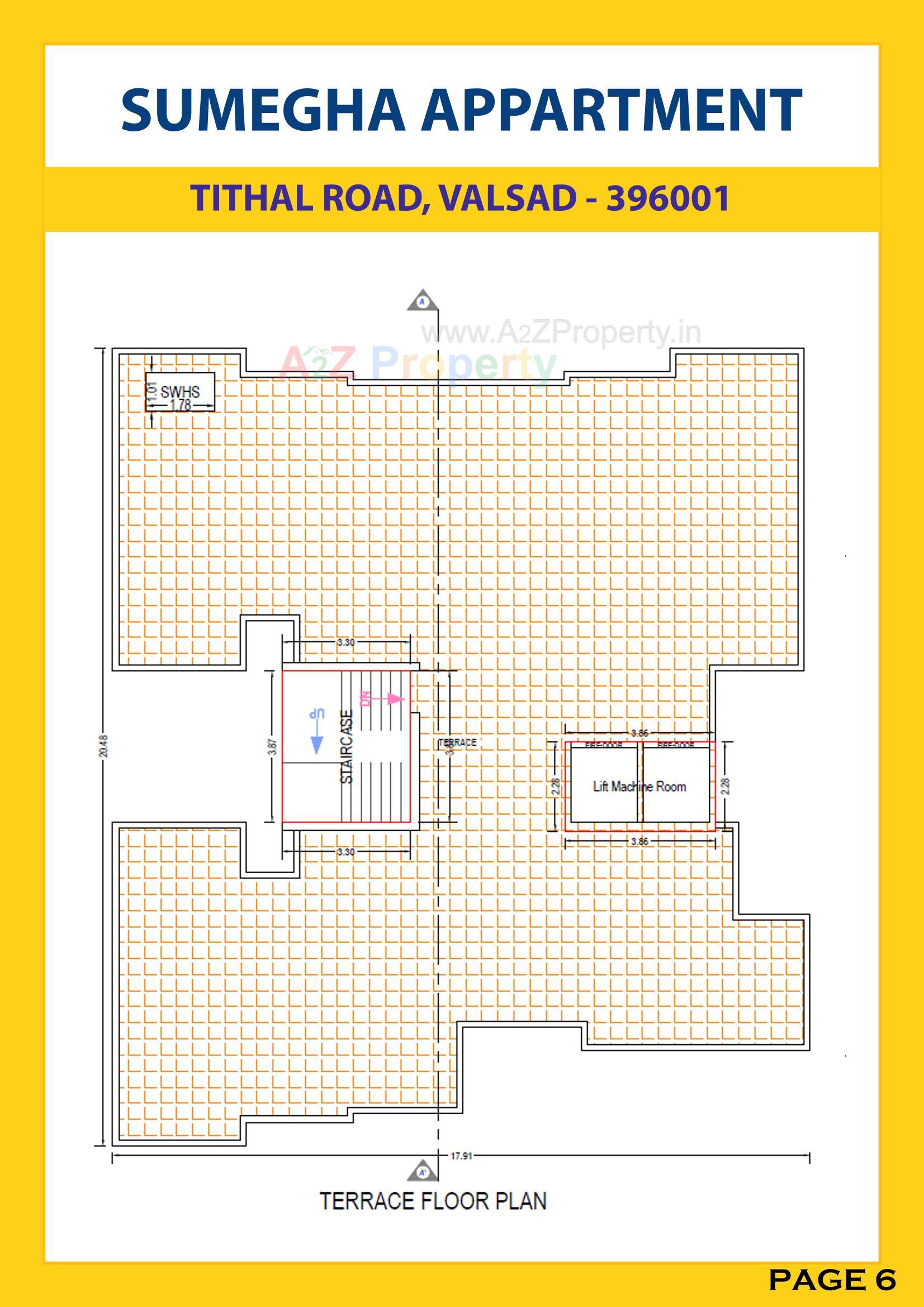 Layout of real estate project Sumegha Apartment located at Valsad, Valsad, Gujarat