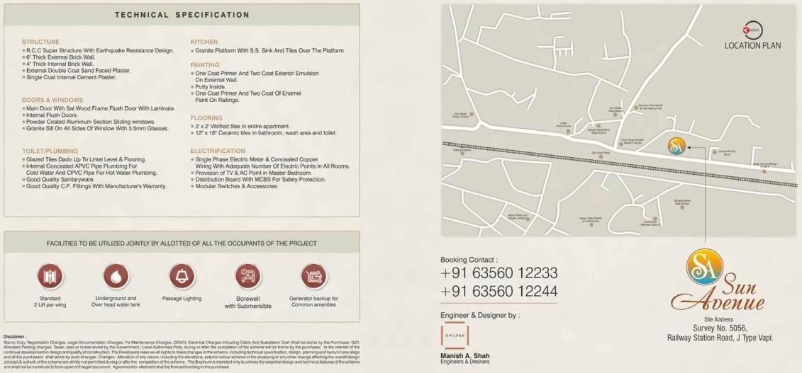  of real estate project Sun Avenue Residency located at Vapi, Valsad, Gujarat