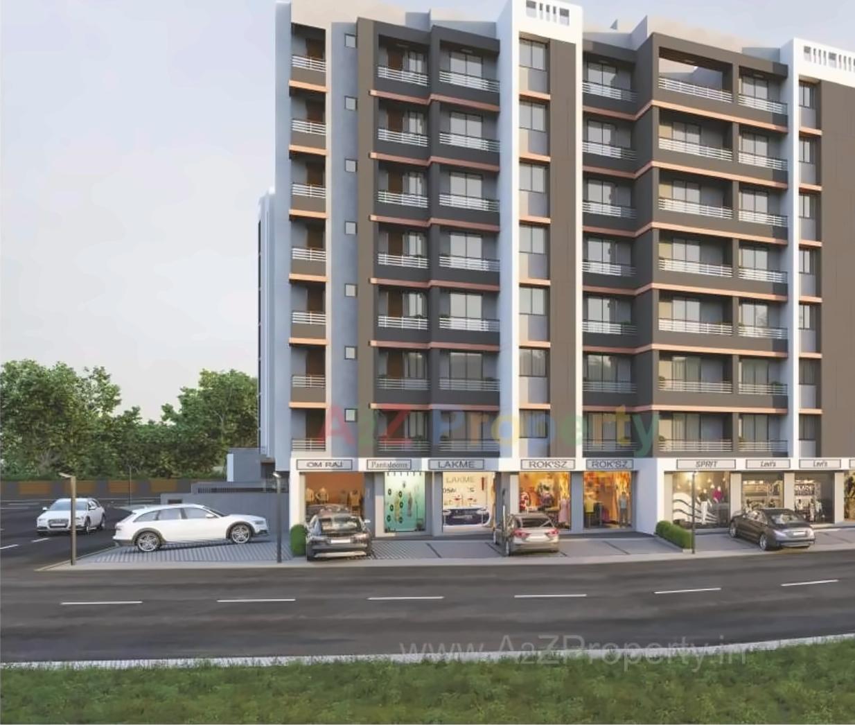 3D Elevation of real estate project Sun Avenue Residency located at Vapi, Valsad, Gujarat
