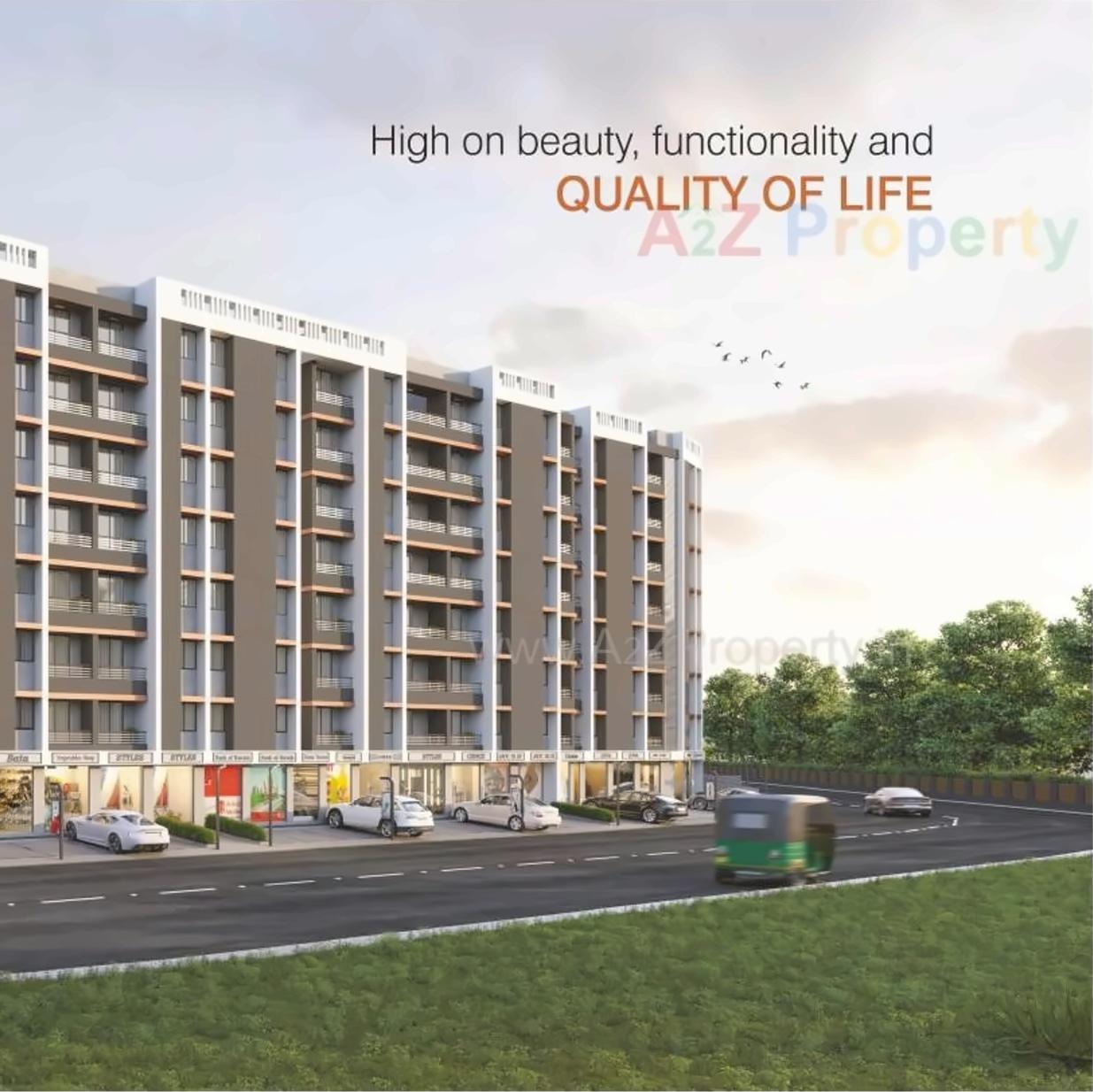 3D Elevation of real estate project Sun Avenue Residency located at Vapi, Valsad, Gujarat