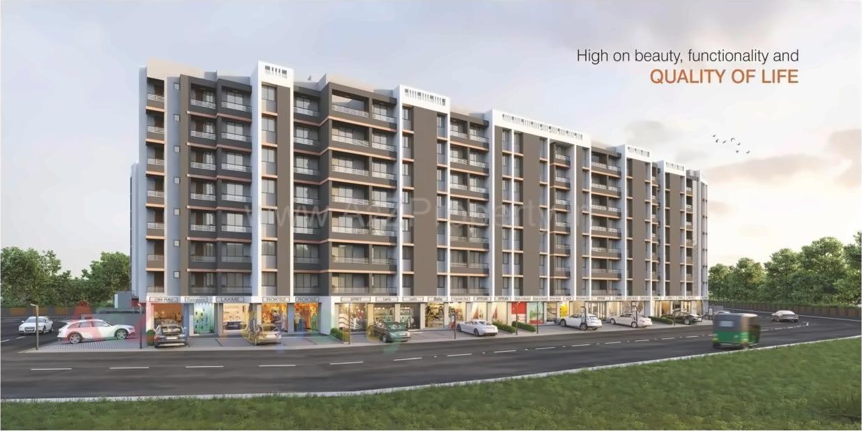 3D Elevation of real estate project Sun Avenue Residency located at Vapi, Valsad, Gujarat