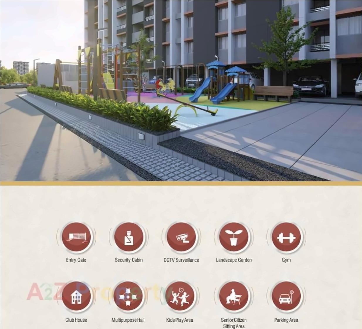 3D Elevation of real estate project Sun Avenue Residency located at Vapi, Valsad, Gujarat