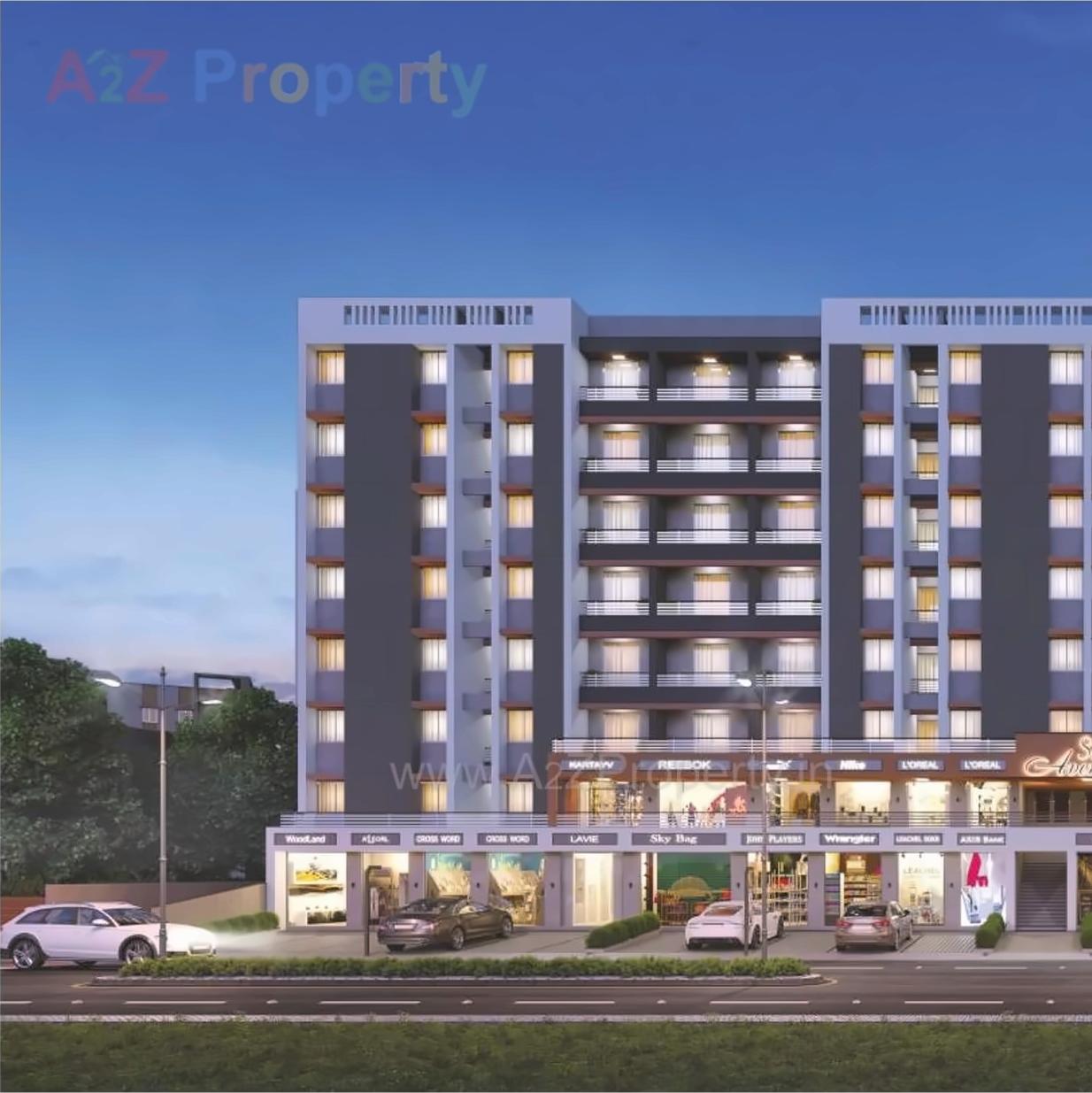 3D Elevation of real estate project Sun Avenue Residency located at Vapi, Valsad, Gujarat
