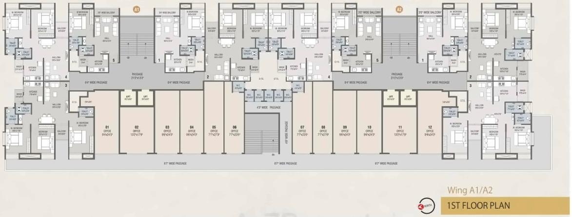 Layout of real estate project Sun Avenue Residency located at Vapi, Valsad, Gujarat