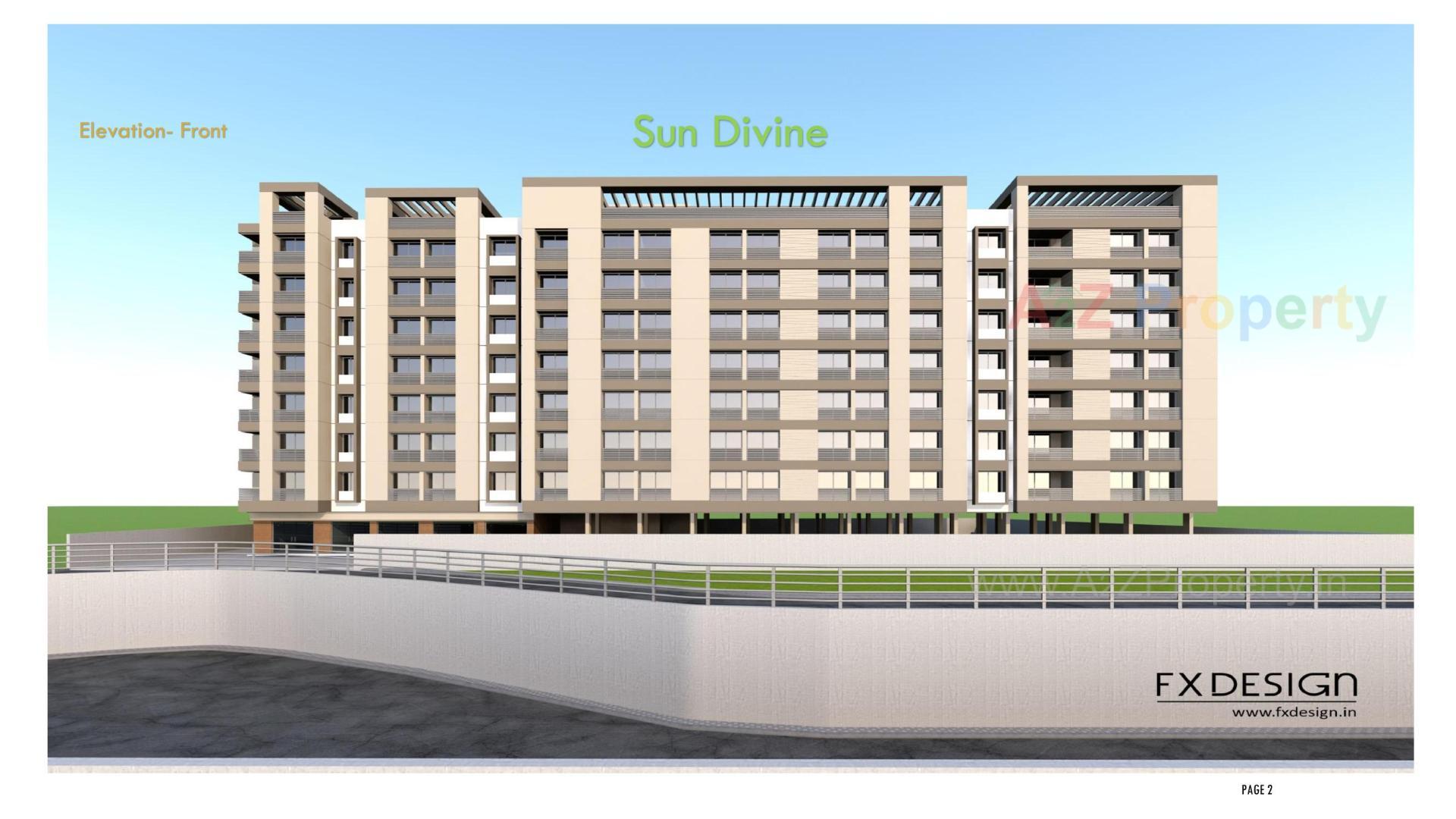 3D Elevation of real estate project Sun Divine located at Vapi, Valsad, Gujarat