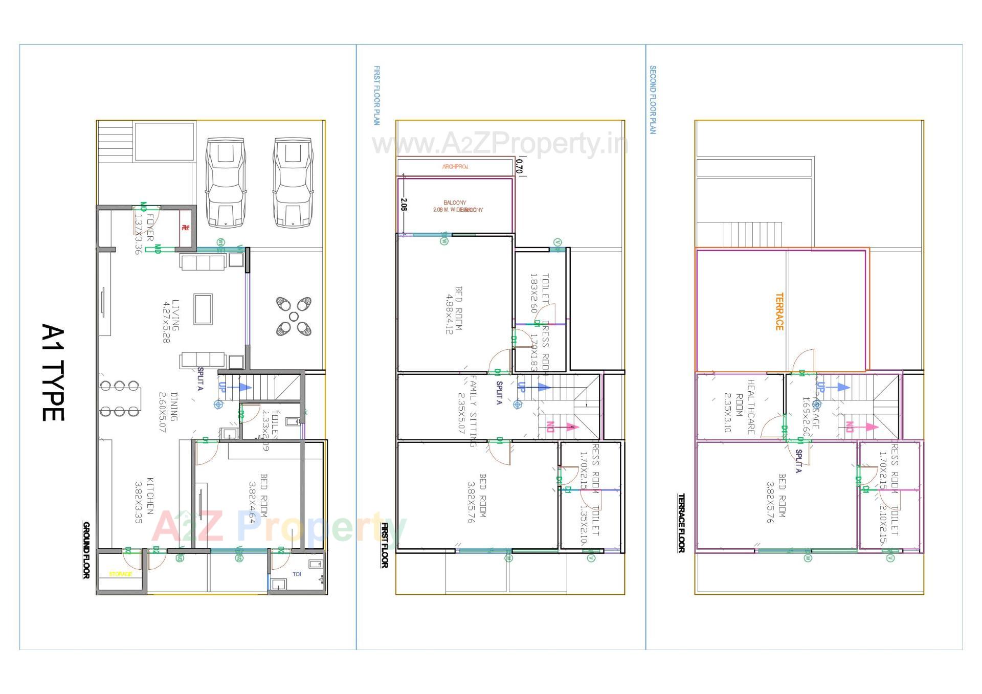 Layout of real estate project Sun Flora located at Chala, Valsad, Gujarat