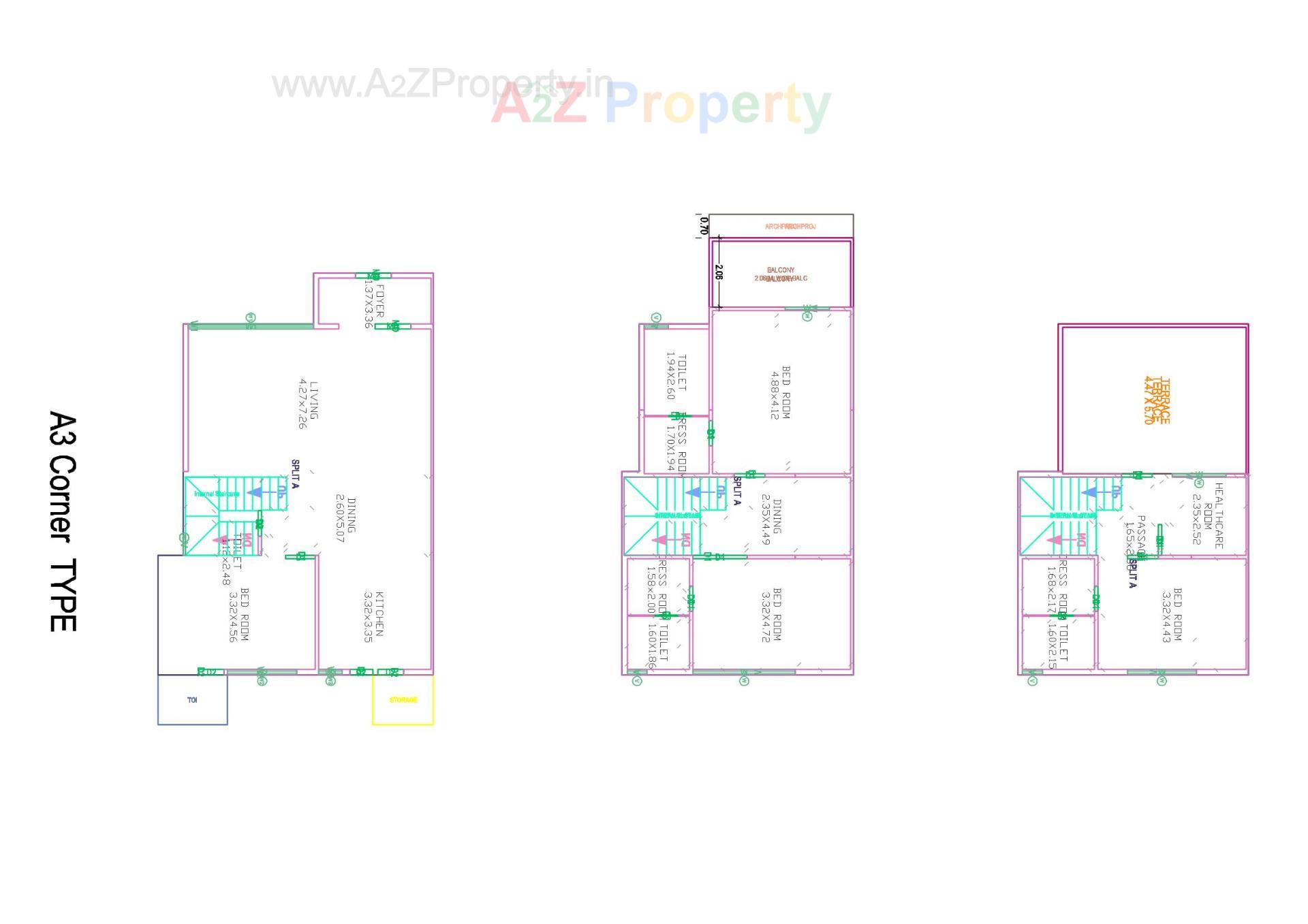 Layout of real estate project Sun Flora located at Chala, Valsad, Gujarat