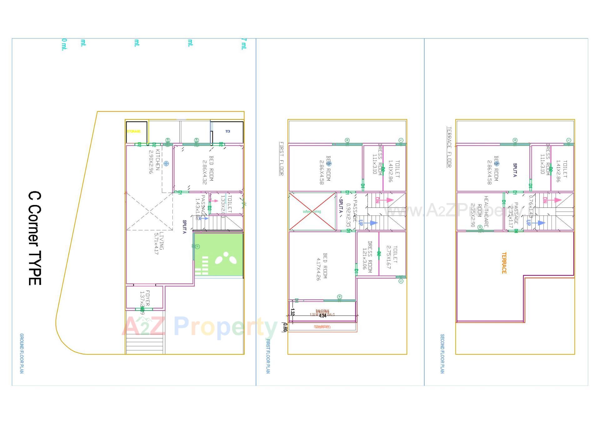 Layout of real estate project Sun Flora located at Chala, Valsad, Gujarat