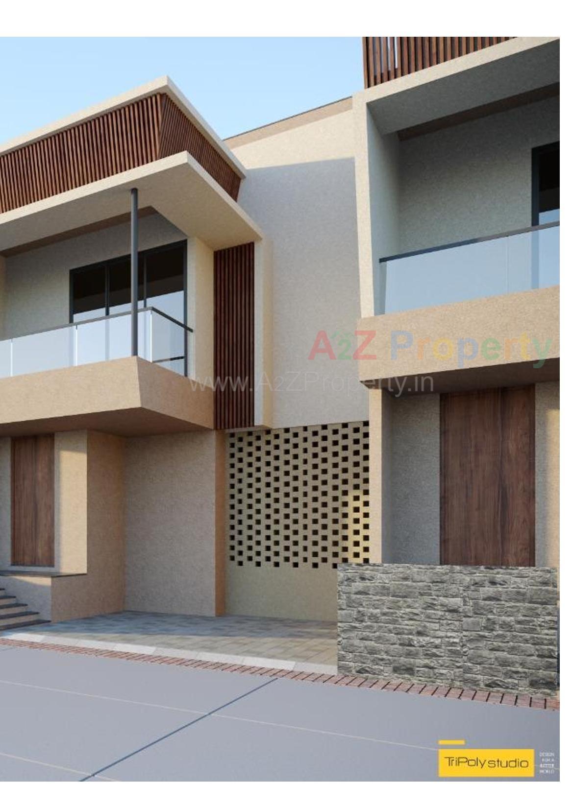 3D Elevation of real estate project Sun Flora located at Chala, Valsad, Gujarat