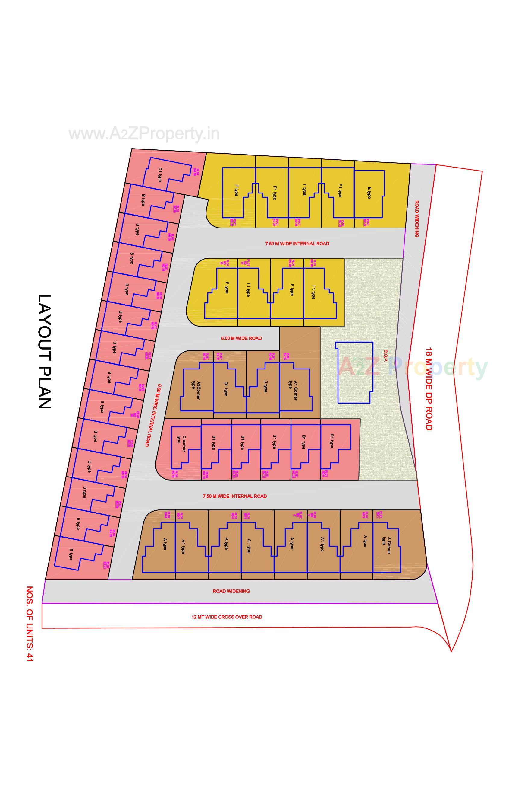 Layout of real estate project Sun Flora located at Chala, Valsad, Gujarat