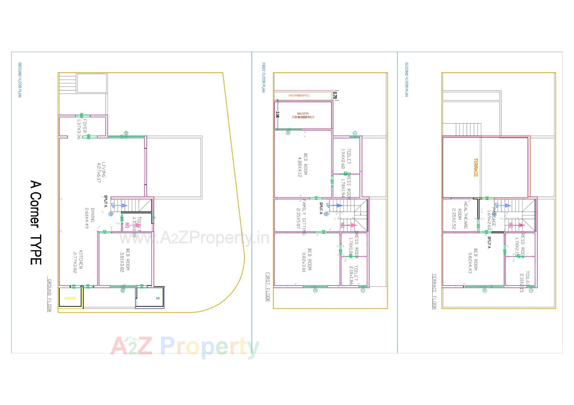 Layout of real estate project Sun Flora located at Chala, Valsad, Gujarat