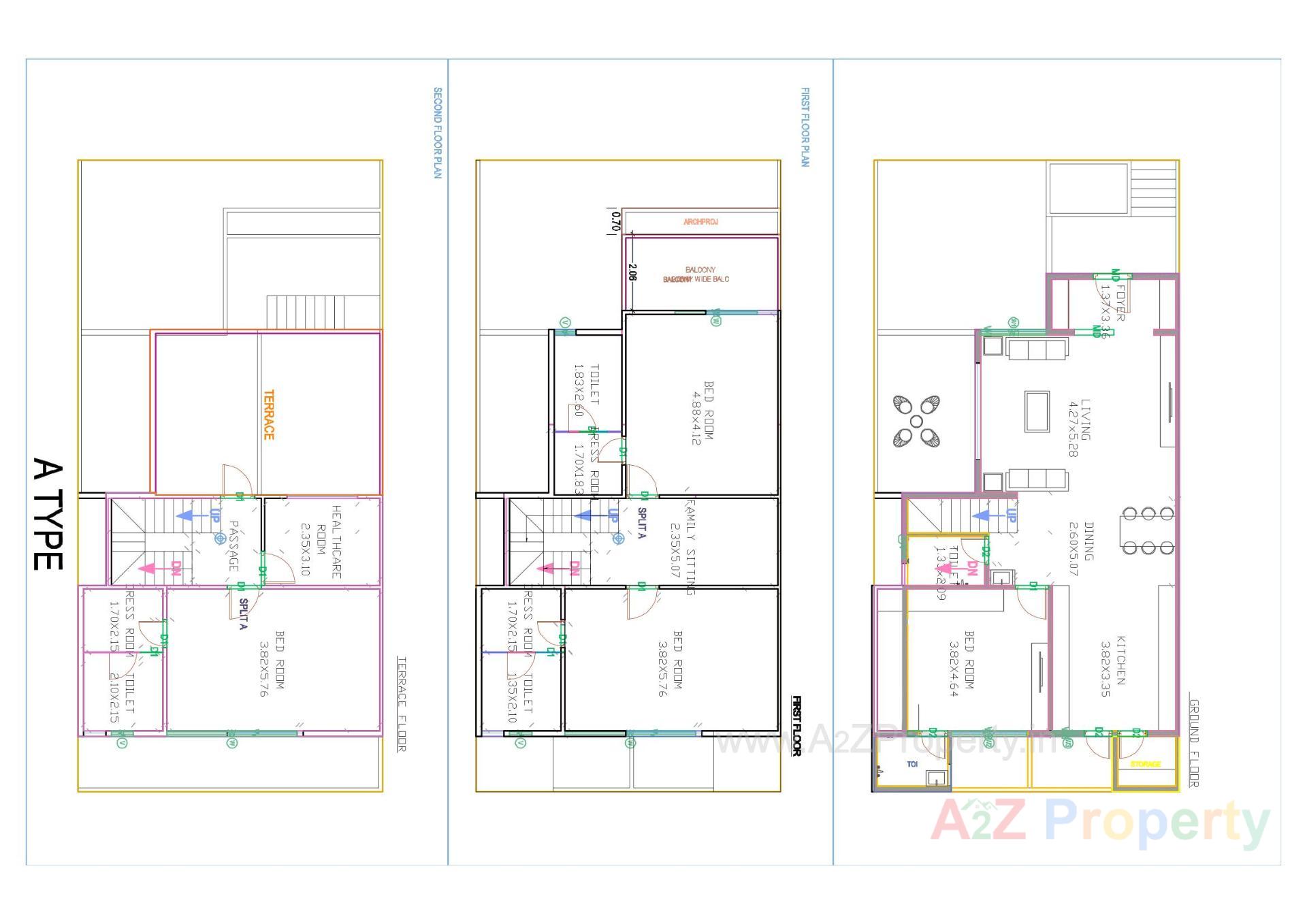 Layout of real estate project Sun Flora located at Chala, Valsad, Gujarat