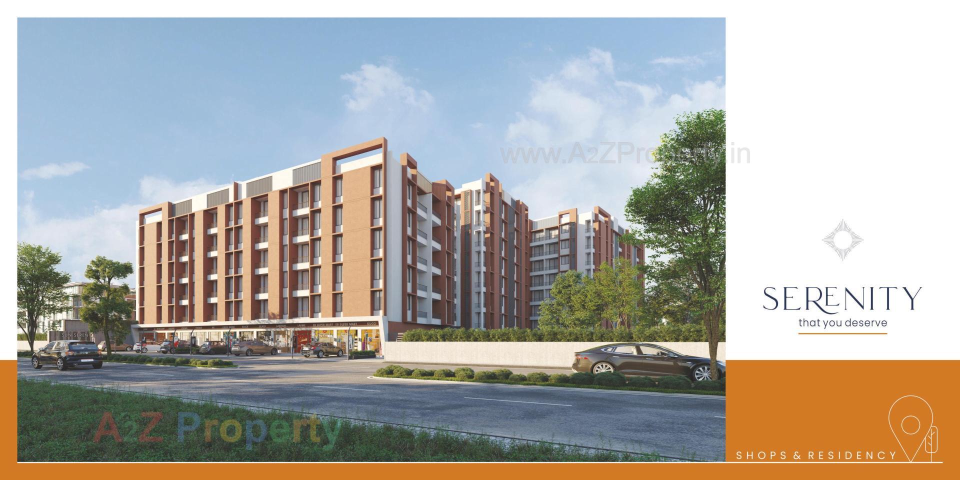 3D Elevation of real estate project Sun Serenity located at Dungra, Valsad, Gujarat