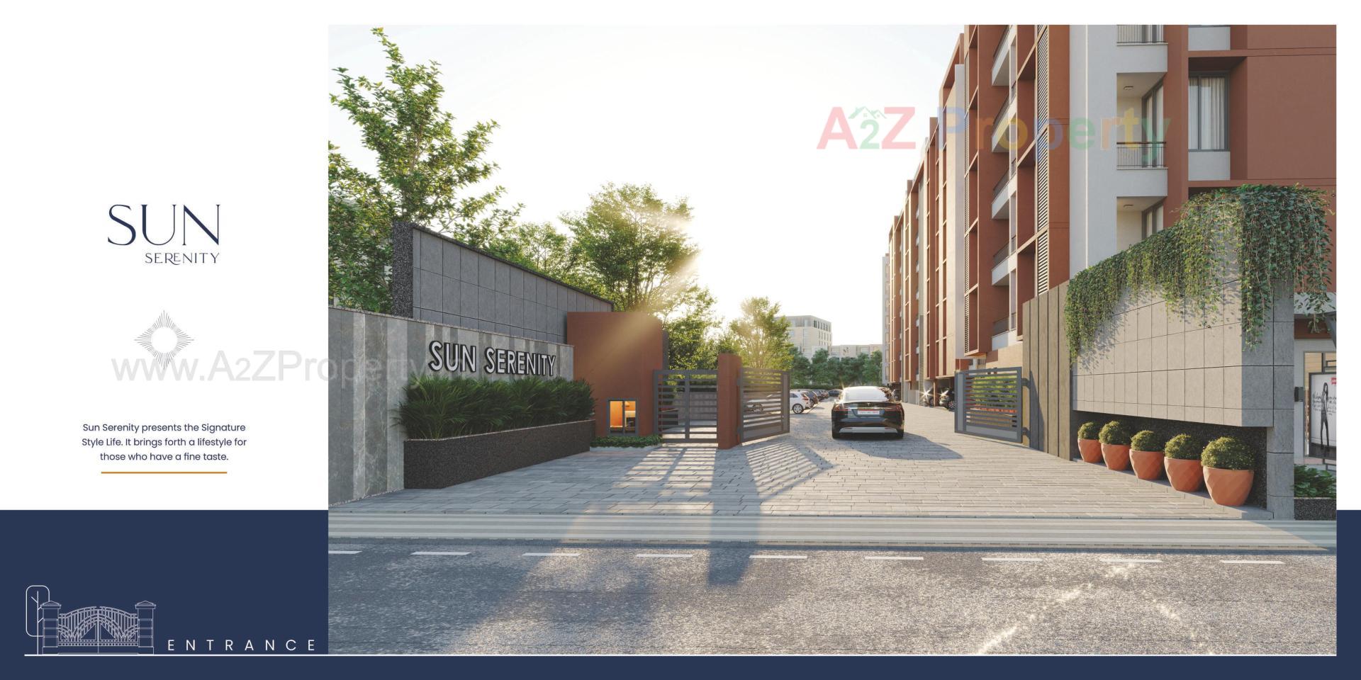 3D Elevation of real estate project Sun Serenity located at Dungra, Valsad, Gujarat