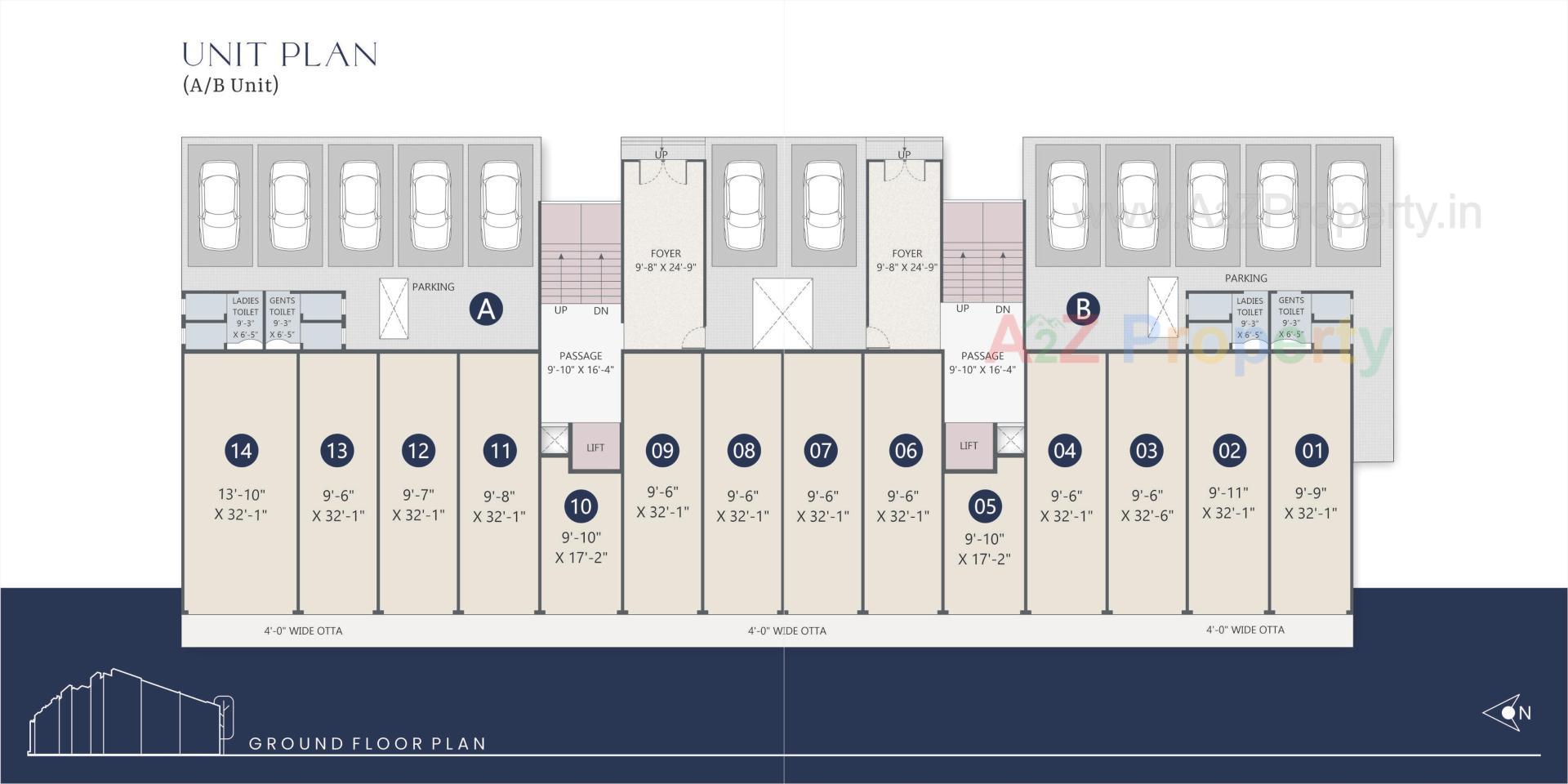 Layout of real estate project Sun Serenity located at Dungra, Valsad, Gujarat