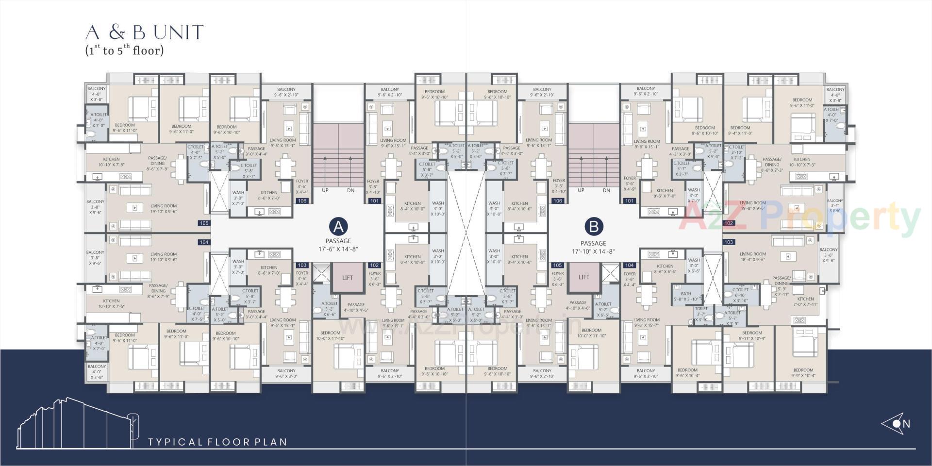 Layout of real estate project Sun Serenity located at Dungra, Valsad, Gujarat