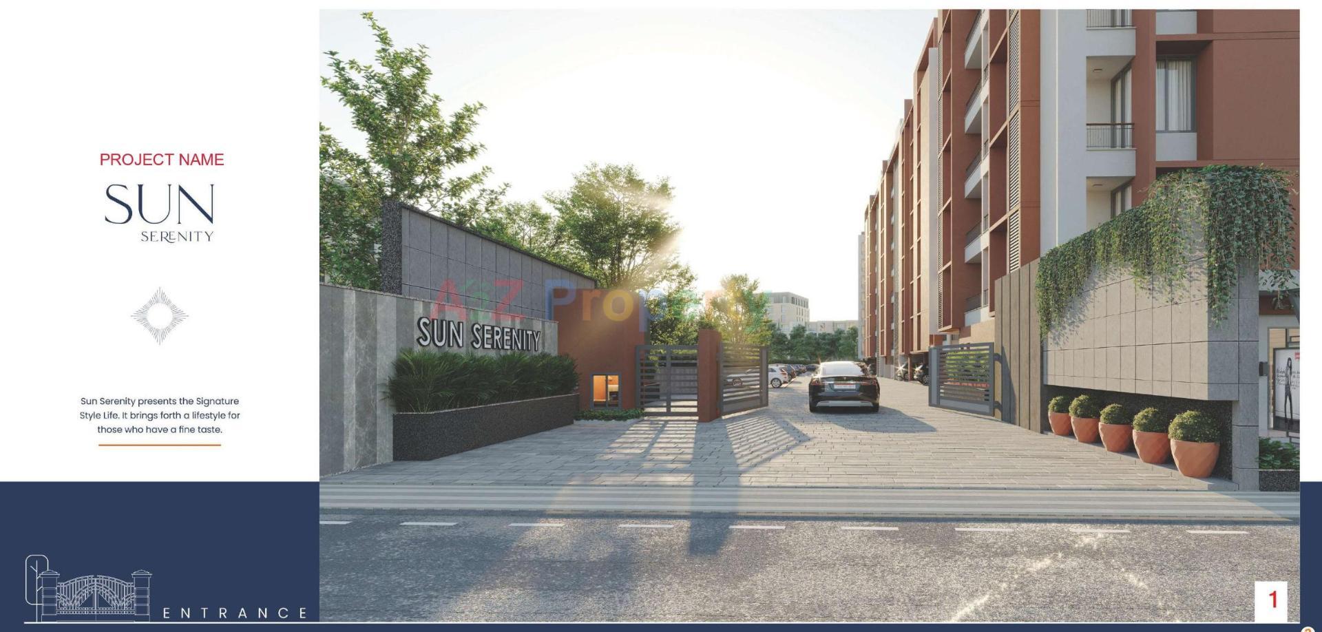 3D Elevation of real estate project Sun Serenity located at Dungra, Valsad, Gujarat