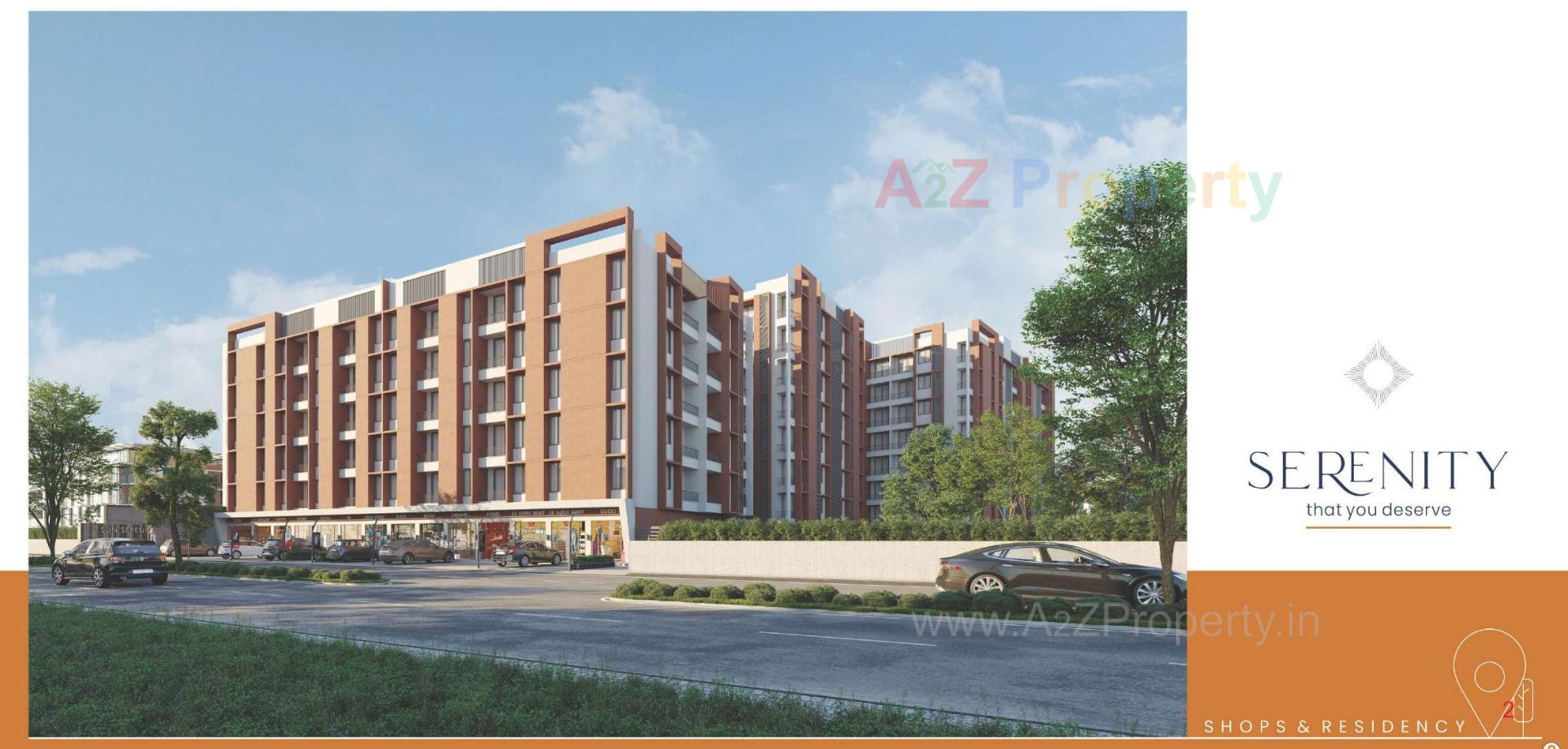 3D Elevation of real estate project Sun Serenity located at Dungra, Valsad, Gujarat