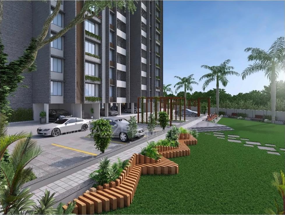 3D Elevation of real estate project Sun Signature located at Dungra, Valsad, Gujarat