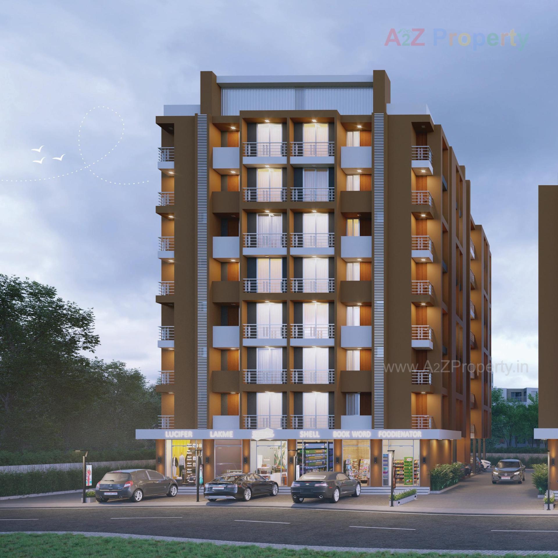 3D Elevation of real estate project Sun Vihar located at Vapi, Valsad, Gujarat