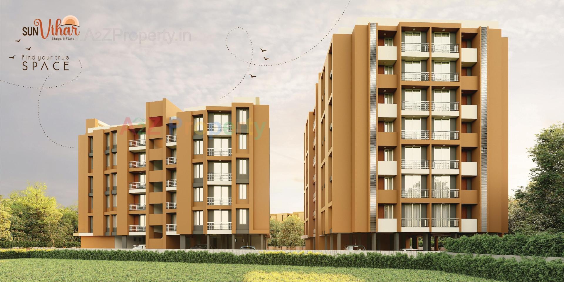 3D Elevation of real estate project Sun Vihar located at Vapi, Valsad, Gujarat