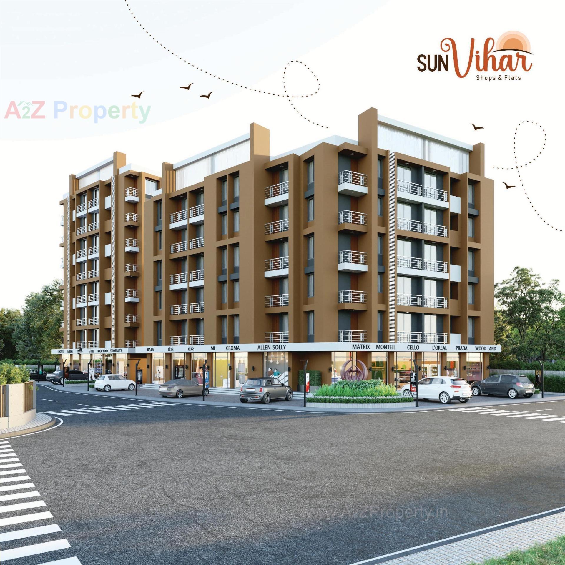 3D Elevation of real estate project Sun Vihar located at Vapi, Valsad, Gujarat