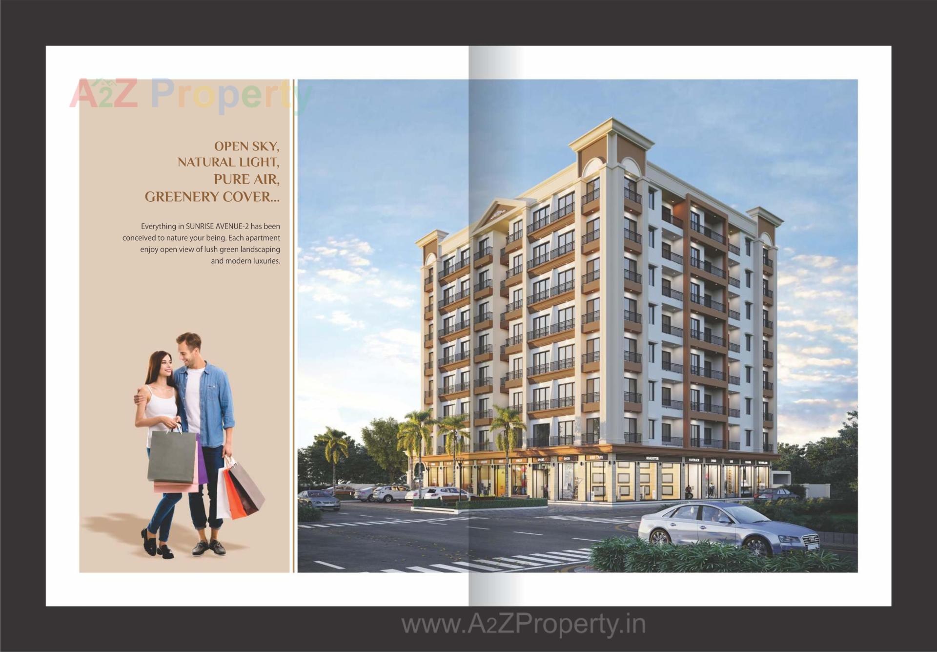 3D Elevation of real estate project Sunrise Avenue located at Dungra, Valsad, Gujarat