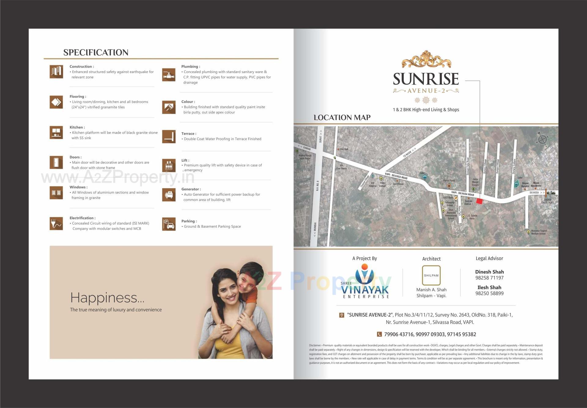  of real estate project Sunrise Avenue located at Dungra, Valsad, Gujarat