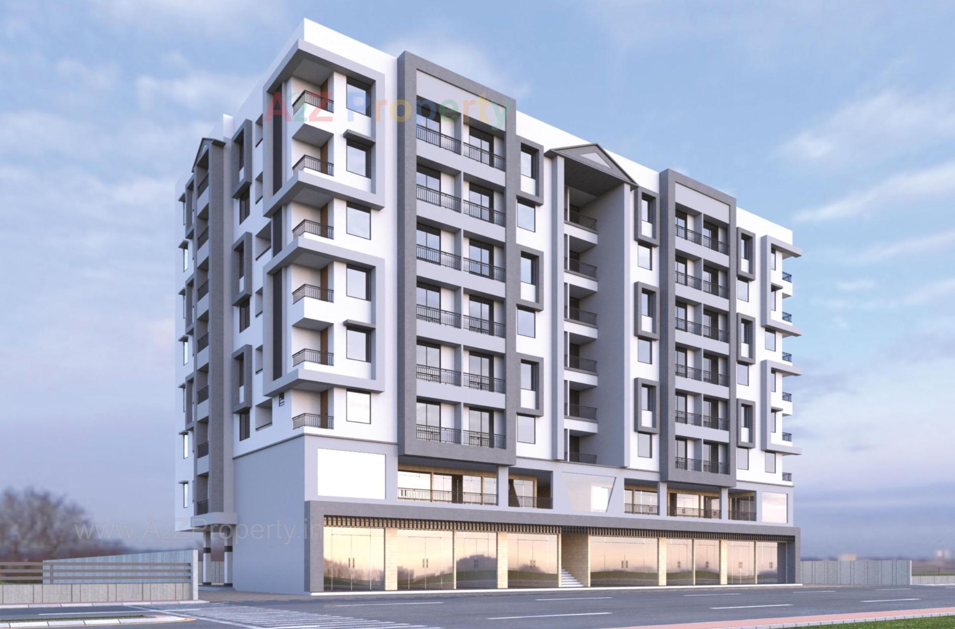 3D Elevation of real estate project Sunrise Avenue located at Dungra, Valsad, Gujarat