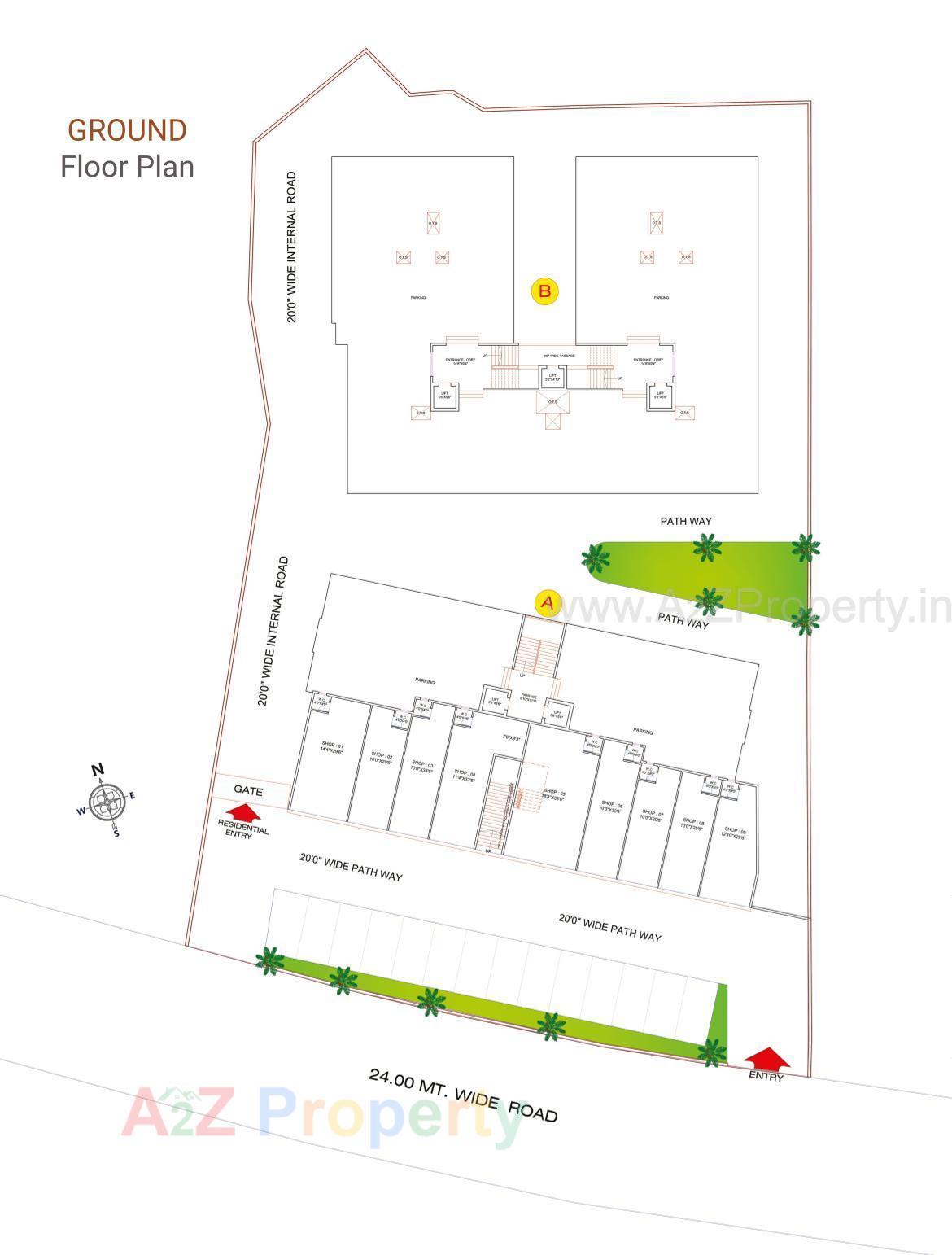Layout of real estate project Sunrise Avenue located at Dungra, Valsad, Gujarat
