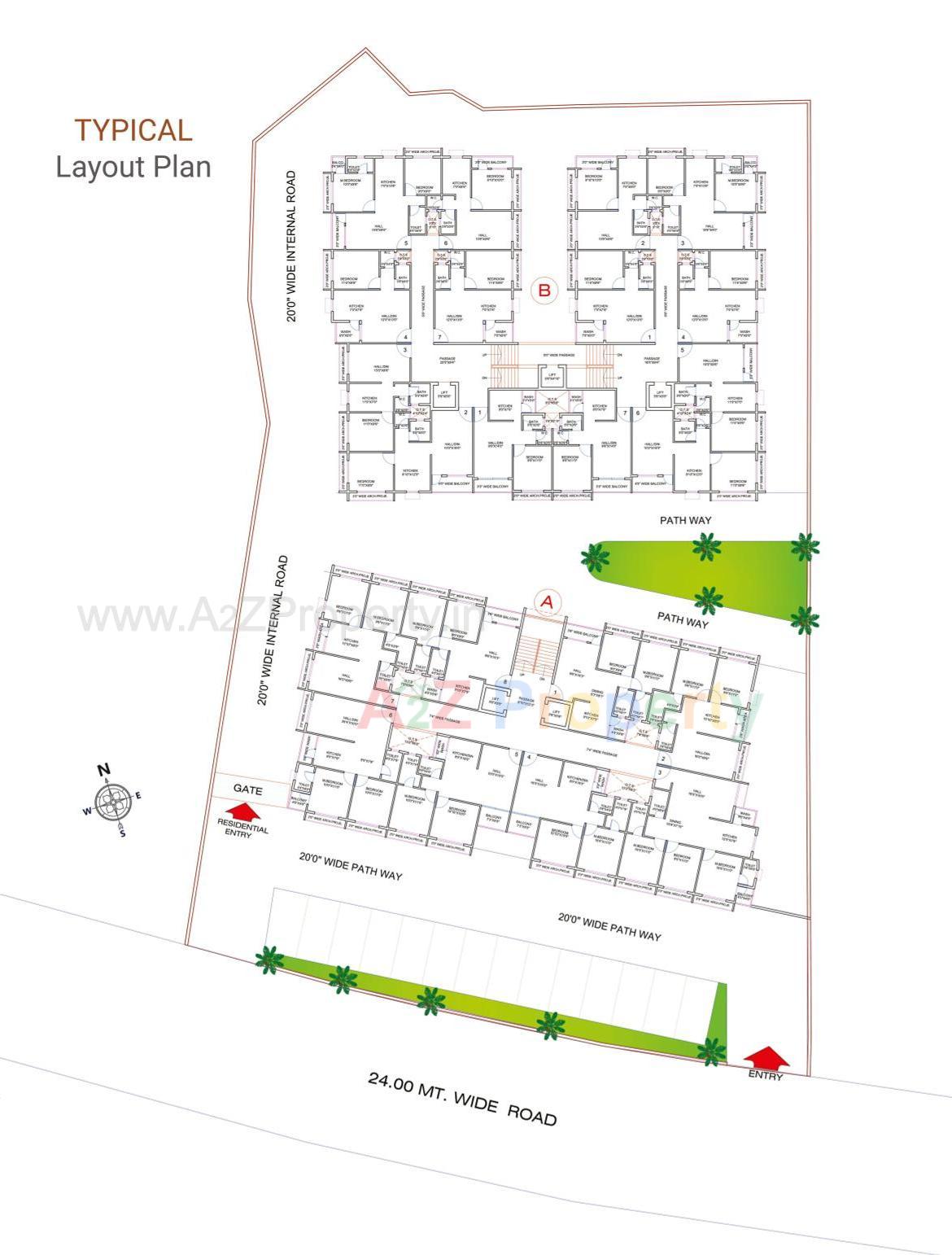 Layout of real estate project Sunrise Avenue located at Dungra, Valsad, Gujarat
