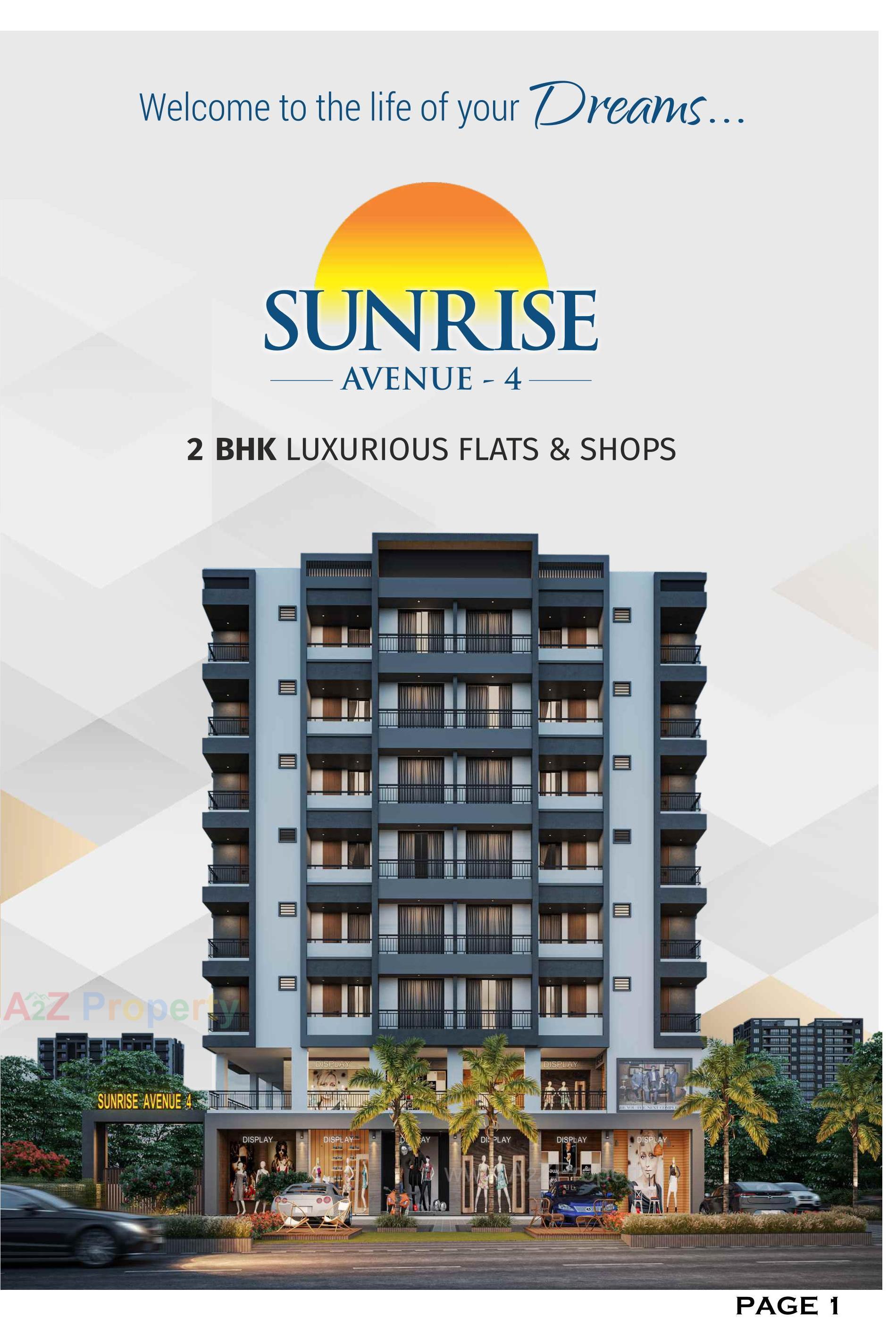 3D Elevation of real estate project Sunrise Avenue located at Dungra, Valsad, Gujarat