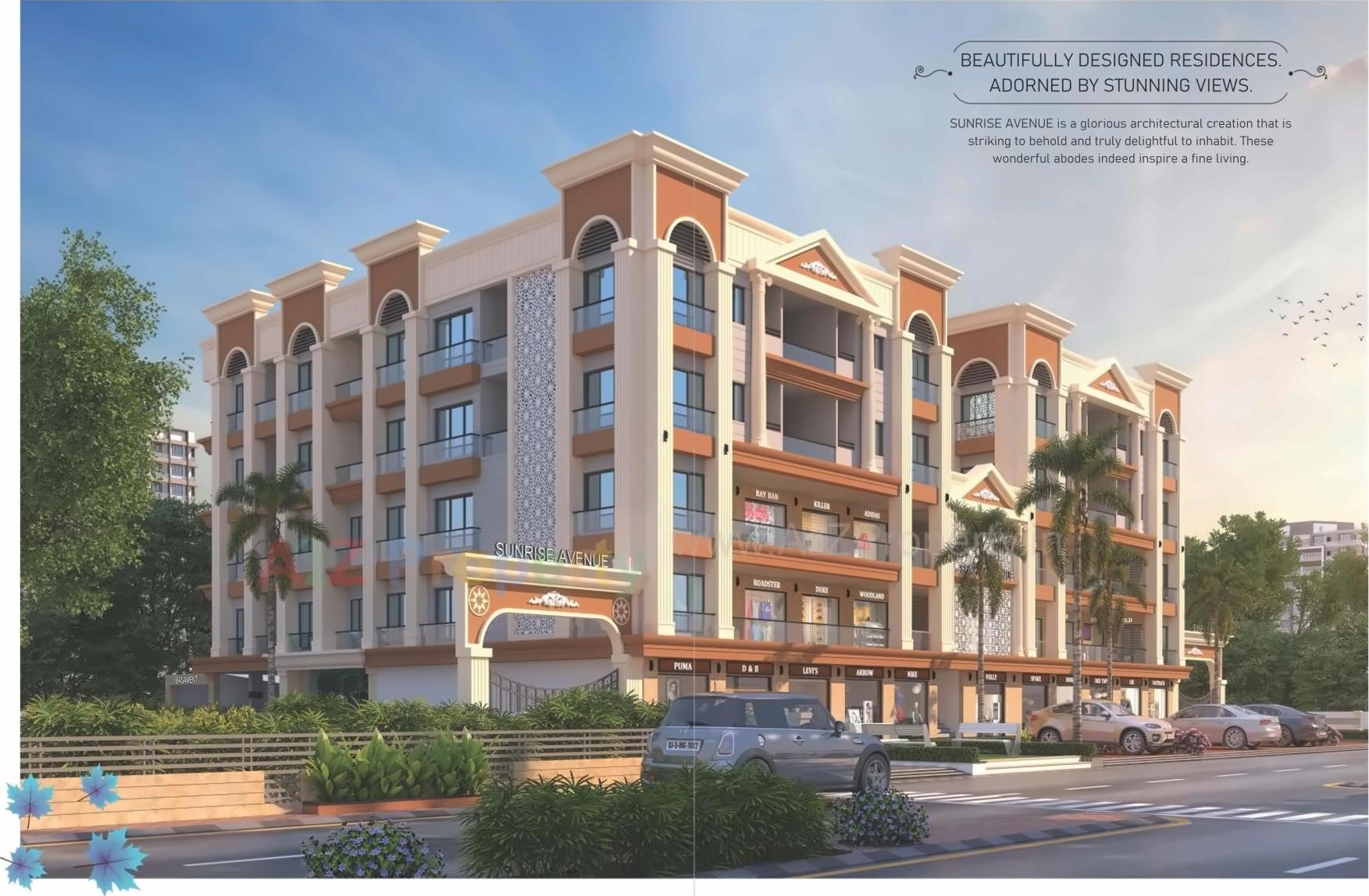 3D Elevation of real estate project Sunrise Avenue located at Vapi, Valsad, Gujarat