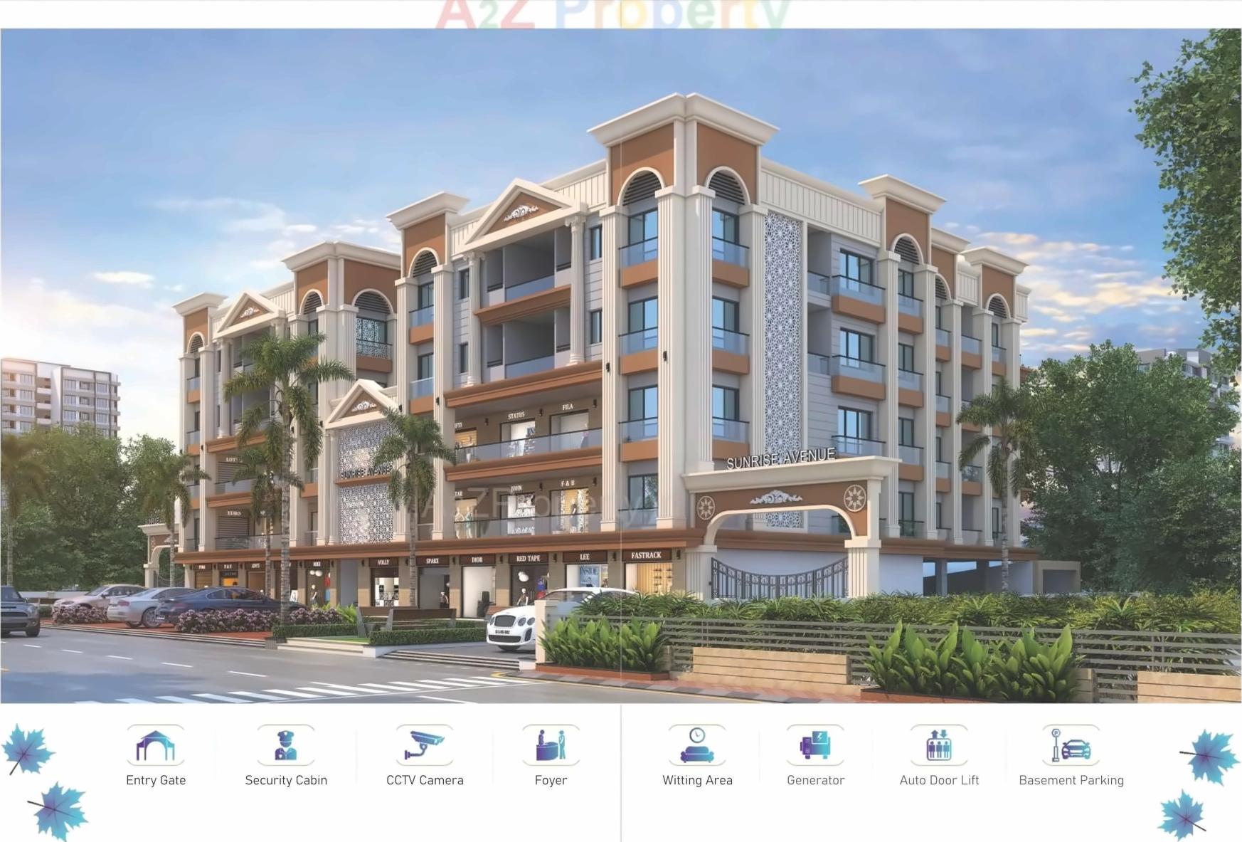 3D Elevation of real estate project Sunrise Avenue located at Vapi, Valsad, Gujarat