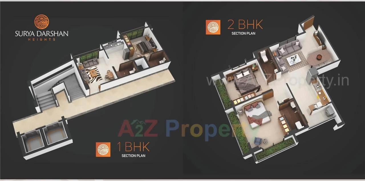 Layout of real estate project Surya Darshan Heights located at Vapi, Valsad, Gujarat