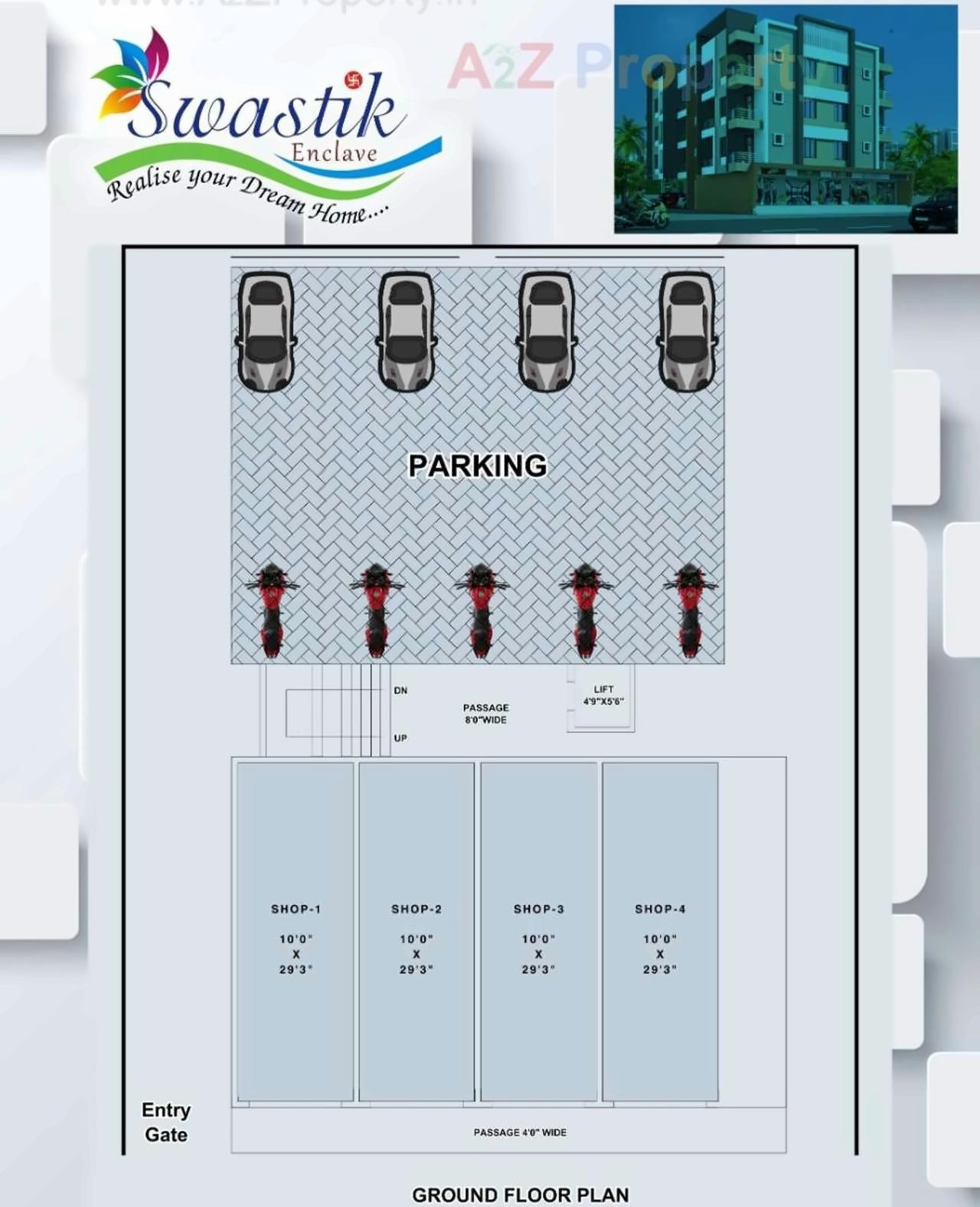 Layout of real estate project Swastik Enclave located at Pardi, Valsad, Gujarat