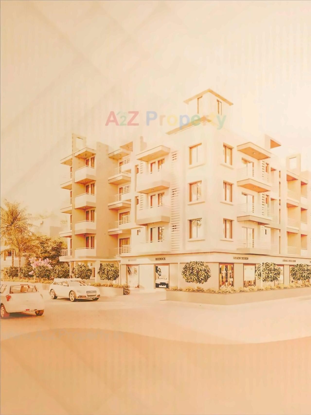 3D Elevation of real estate project Swastik Residency located at Dungra, Valsad, Gujarat