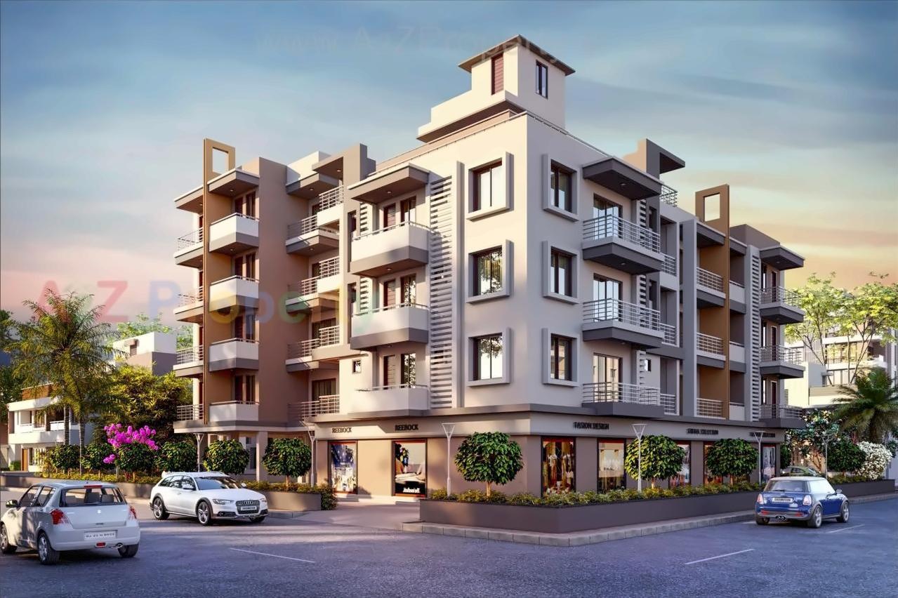3D Elevation of real estate project Swastik Residency located at Dungra, Valsad, Gujarat