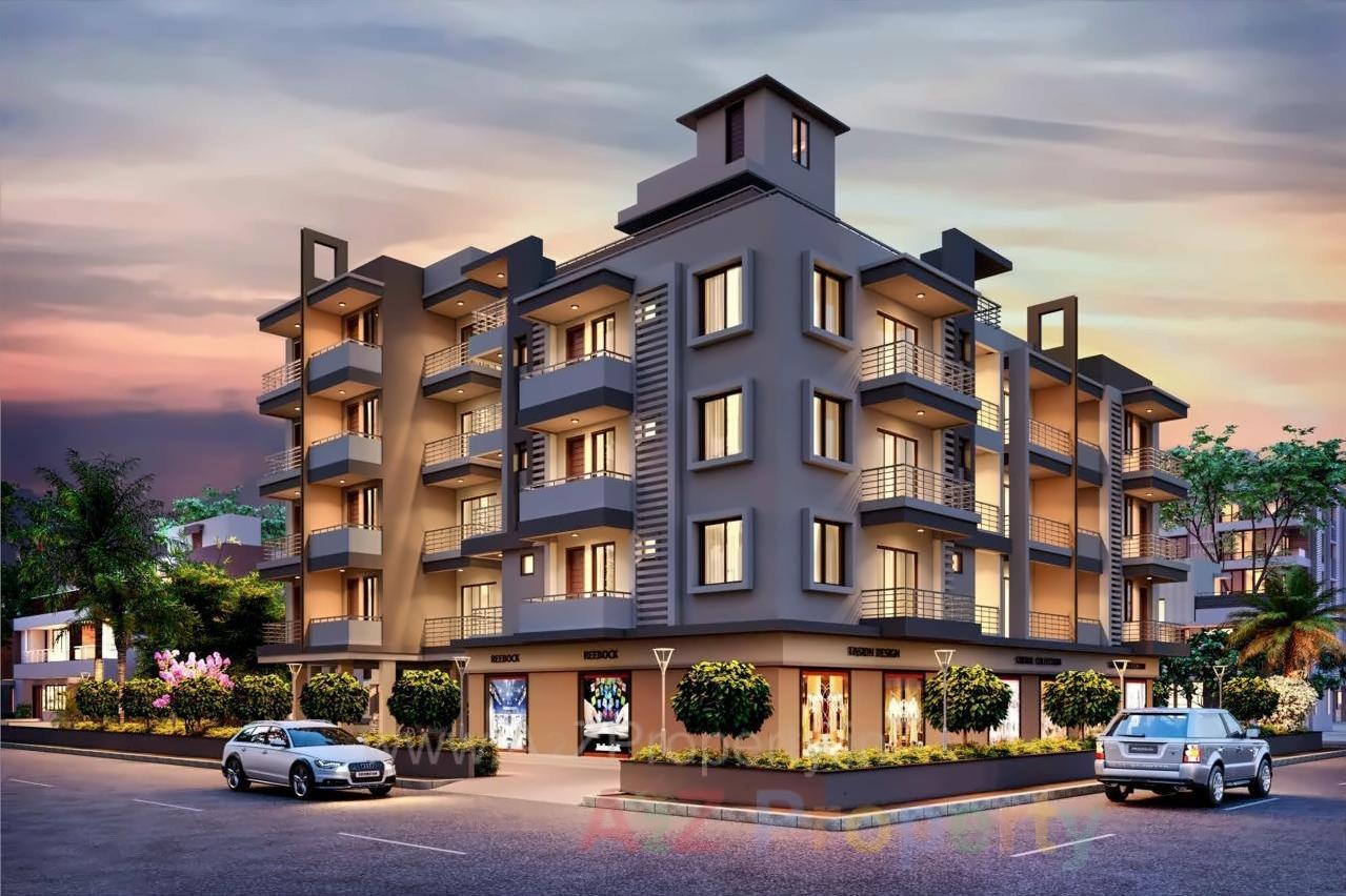 3D Elevation of real estate project Swastik Residency located at Dungra, Valsad, Gujarat