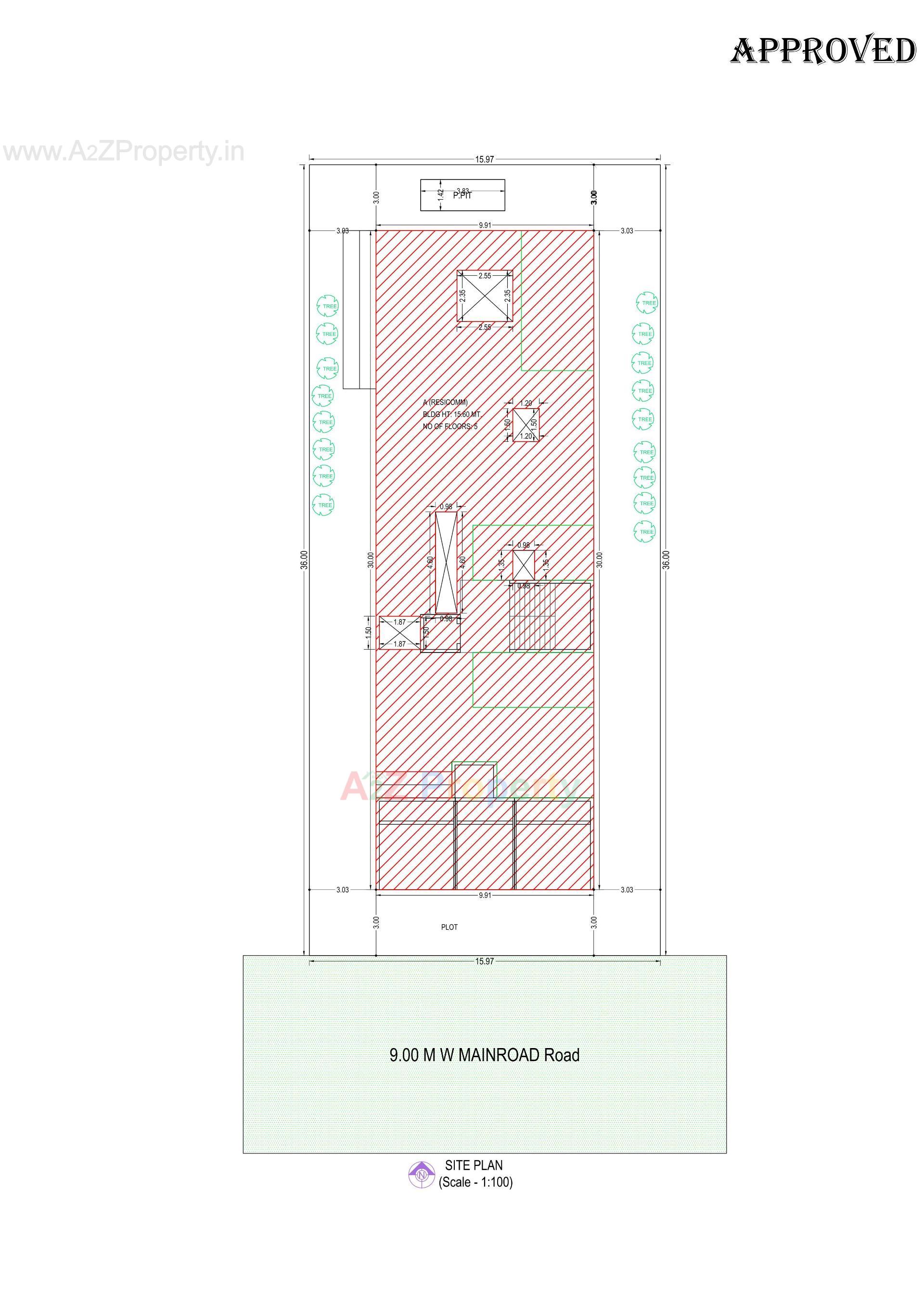 Layout of real estate project Swastik Residency located at Umargam, Valsad, Gujarat