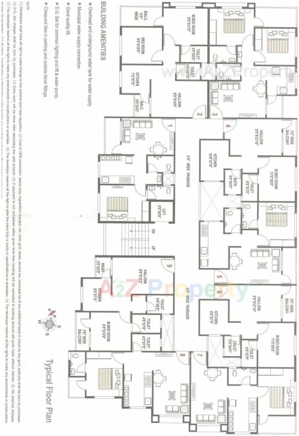 Layout of real estate project Tapovan Residency Appartment located at Vapi, Valsad, Gujarat