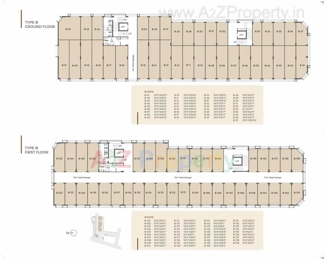 Layout of real estate project The Central Home   Retails located at Vapi, Valsad, Gujarat