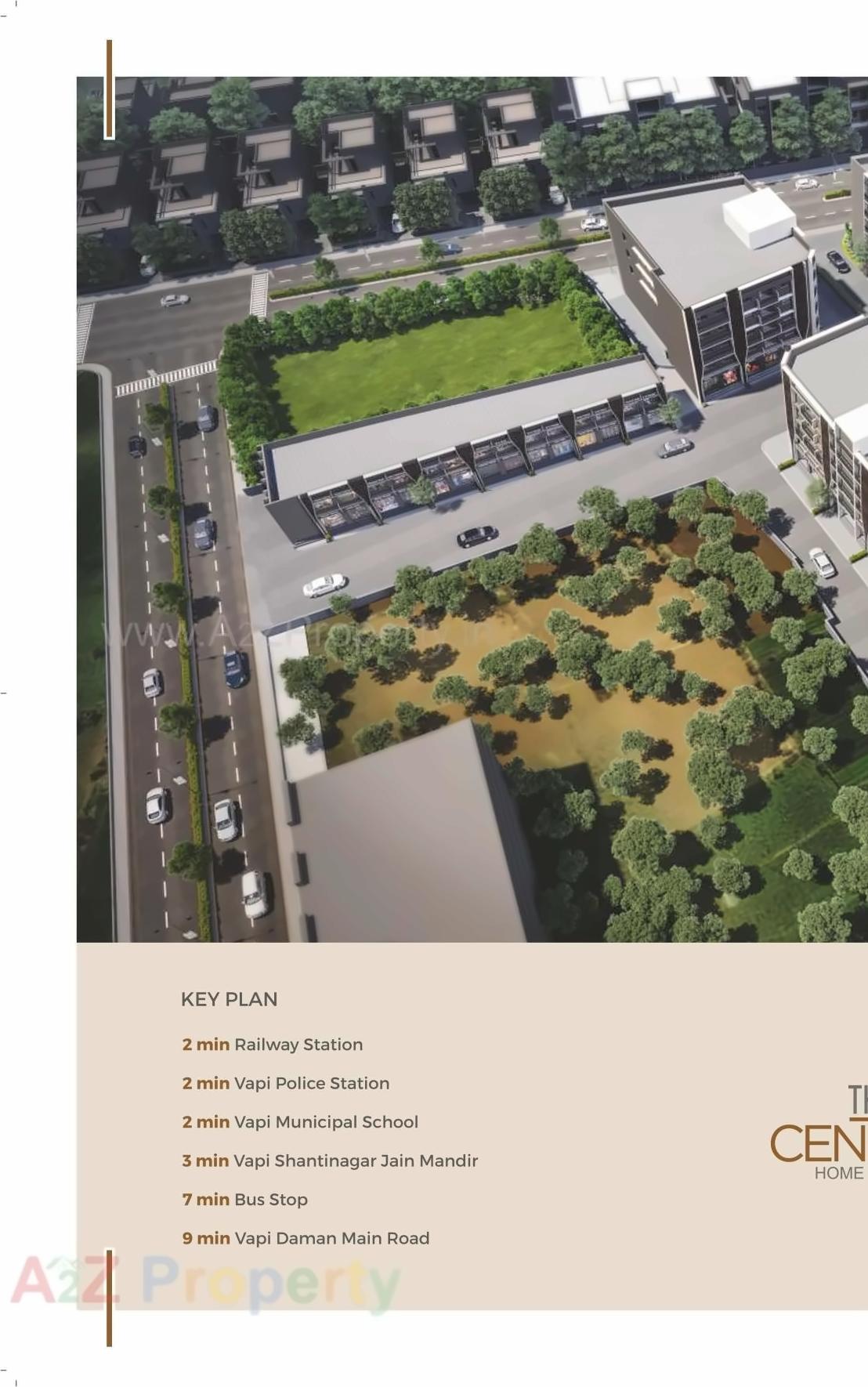 3D Elevation of real estate project The Central Home   Retails located at Vapi, Valsad, Gujarat