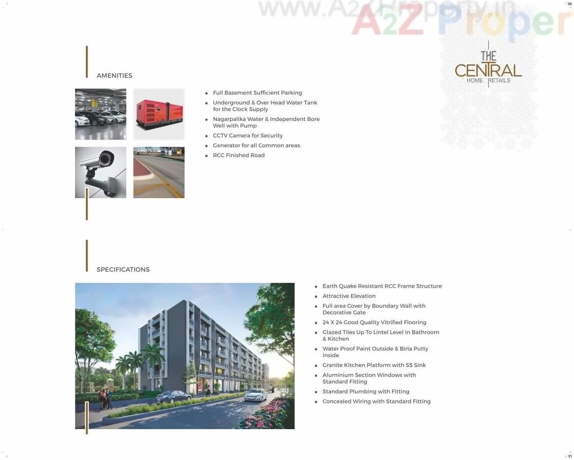  of real estate project The Central Home   Retails located at Vapi, Valsad, Gujarat