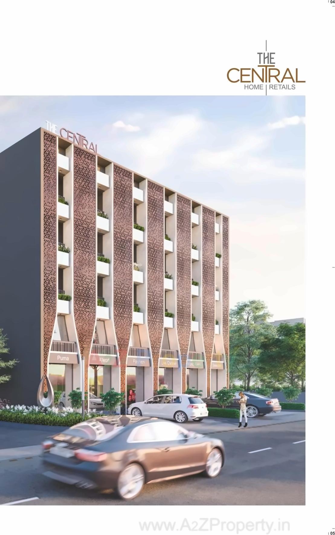 3D Elevation of real estate project The Central Home   Retails located at Vapi, Valsad, Gujarat